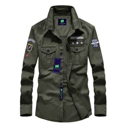 American Military Embroidery Shirt